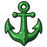 anchor rusty heavy  cursed ghostly green