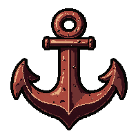 anchor rusty heavy  glowing magical aura