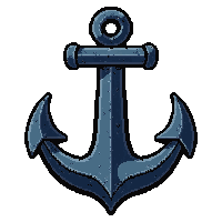 Anchor Rusty Heavy  Pristine Gleaming — free pixel art sprite from Runner Ocean Treasures