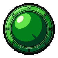 compass nautical brass  cursed ghostly green