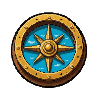 compass nautical brass  mythical legendary