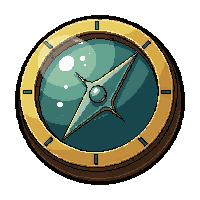 compass nautical brass  pristine gleaming
