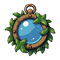 Compass Nautical Brass  Seaweed Draped — free pixel art sprite from Runner Ocean Treasures