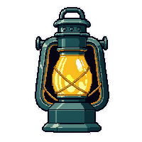 Deep Sea Lantern Complete And Whole — free pixel art sprite from the Runner Ocean Treasures collection, transparent PNG