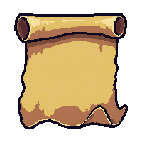 Treasure Map Rolled Glowing Magical Aura — free pixel art sprite from the Runner Ocean Treasures collection, transparent PNG