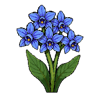 Blue Orchid  Fully Grown Large — free pixel art sprite from Runner Plants