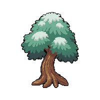 Bonsai Tree Mini  Frost Covered — free pixel art sprite from Runner Plants