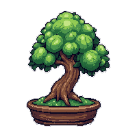 bonsai tree mini  magical glowing