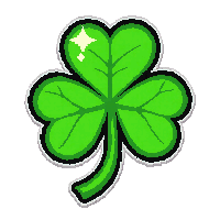 clover four leaf  magical glowing