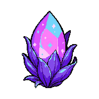 crystal magic flower  magical glowing