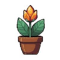 crystal magic flower  potted in clay pot