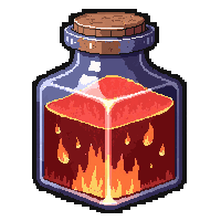 fire red orange  square wax sealed jar