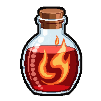 fire red orange  twisted spiral bottle