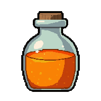 growth orange  mushroom shaped bottle