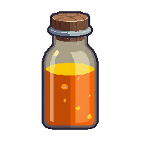 growth orange  tall slim bottle