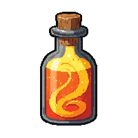 growth orange  twisted spiral bottle