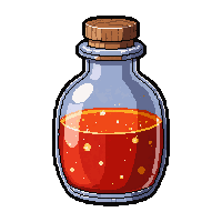 healing red  mushroom shaped bottle