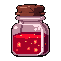 healing red  square wax sealed jar