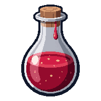 healing red  teardrop pendant vial