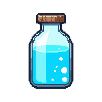 ice pale blue  tall slim bottle