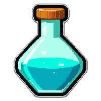 invisibility cyan  diamond shaped flask