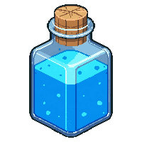 mana blue  square wax sealed jar