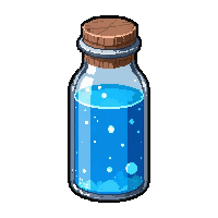 mana blue  tall slim bottle