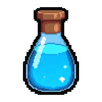 mana blue  teardrop pendant vial