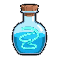 mana blue  twisted spiral bottle