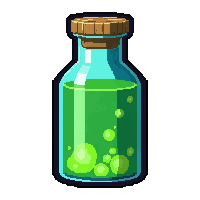 poison green  tall slim bottle