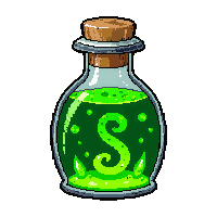poison green  twisted spiral bottle