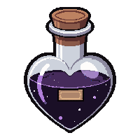 shadow black  heart shaped vial