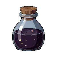 shadow black  mushroom shaped bottle