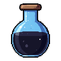 shadow black  round bulb flask