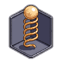 double jump spring  in a question mark box