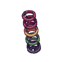 double jump spring  with rainbow trail