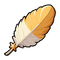 feather of slow fall  with rotating star aura