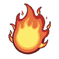fireball  floating with energy waves