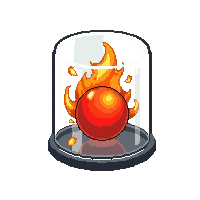 fireball  in a glass capsule
