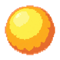 fireball  with golden glow