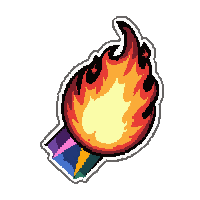 fireball  with rainbow trail