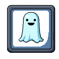 ghostly invisibility cloak  in a question mark box