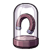 horseshoe magnet  in a glass capsule