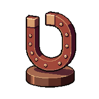 horseshoe magnet  on a small pedestal