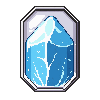 ice crystal freeze  in a glass capsule
