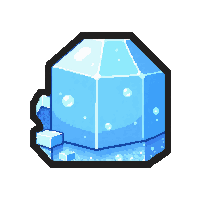 ice crystal freeze  in a question mark box