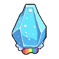 ice crystal freeze  with rainbow trail