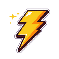 lightning bolt speed  surrounded by sparkles
