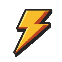 lightning bolt speed  with rainbow trail