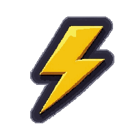 lightning bolt speed  with rotating star aura